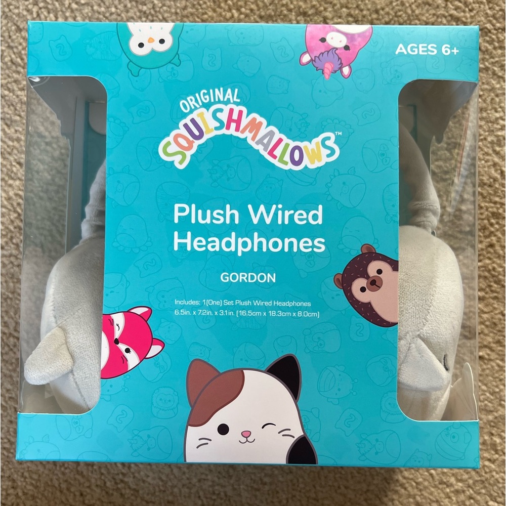 Squishmallow Gordon headphones